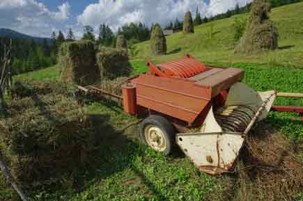 Hay processing machine