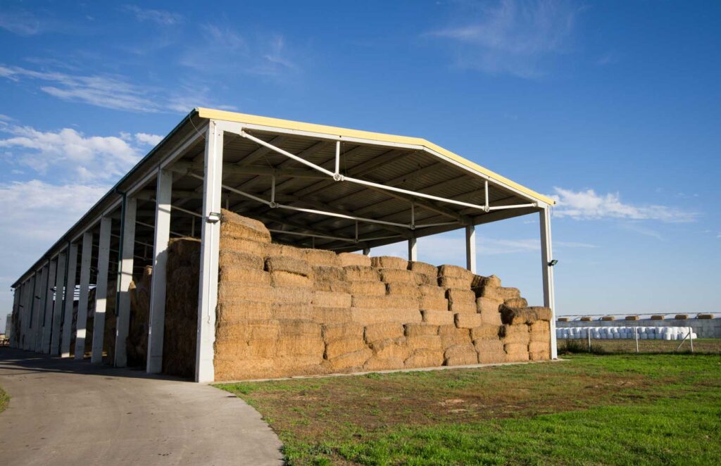 Straw bales storage