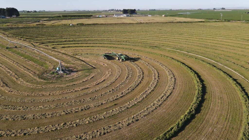 Ohana Farms field with tractor.